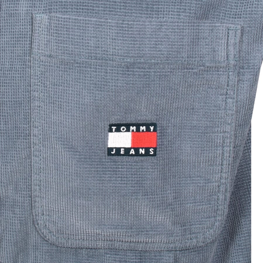 Image number 3 for Tommy Jeans Corduroy Overshirt Blue Moment