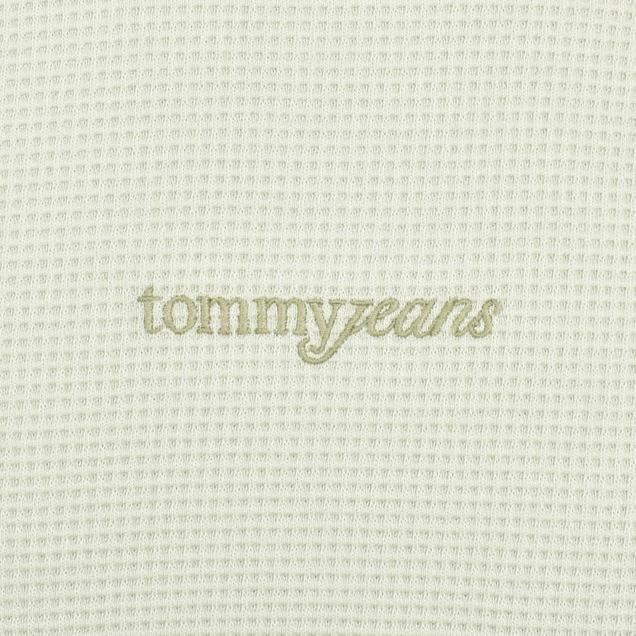 Image number 3 for Tommy Jeans Waffle Sweatshirt Misty Green