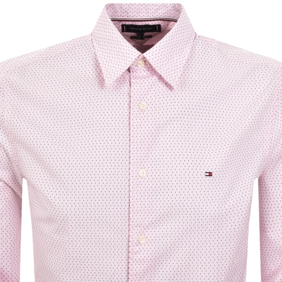 Image number 2 for Tommy Hilfiger Flex Poplin Long Sleeve Shirt Pink