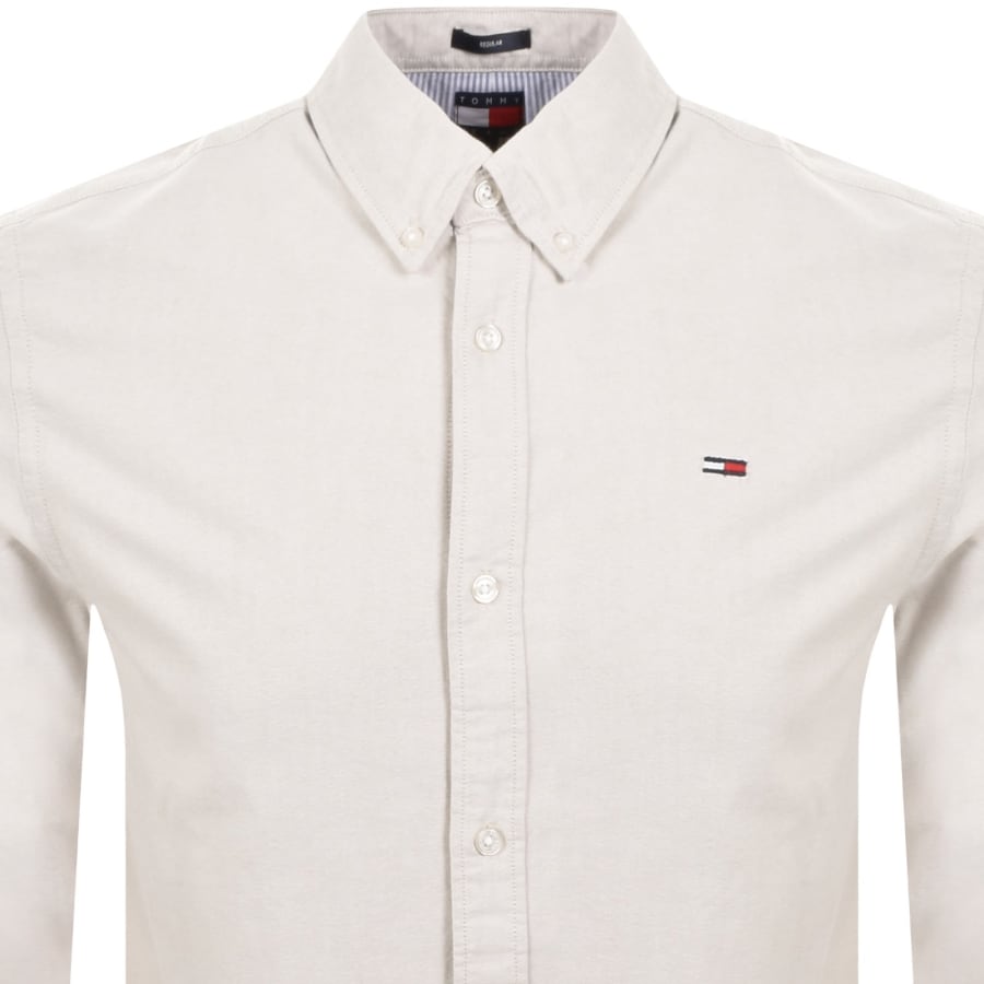 Image number 2 for Tommy Jeans Regular Fit Oxford Shirt Beige