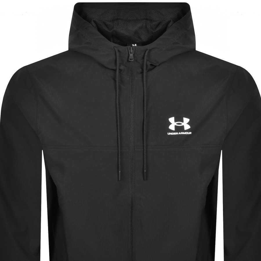 Image number 2 for Under Armour Rival Woven Windbreaker Jacket Black