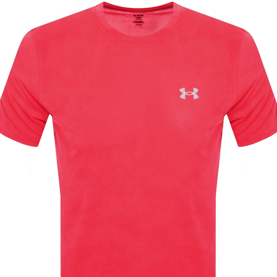 Image number 2 for Under Armour Launch Camo T Shirt Red