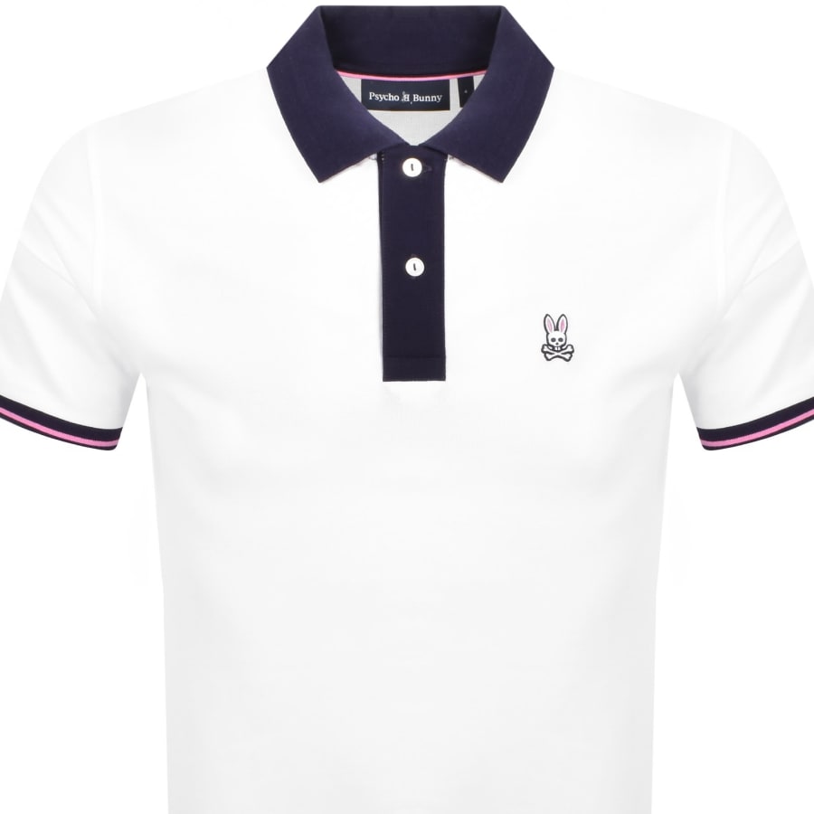 Image number 2 for Psycho Bunny Archive Pique Polo T Shirt White