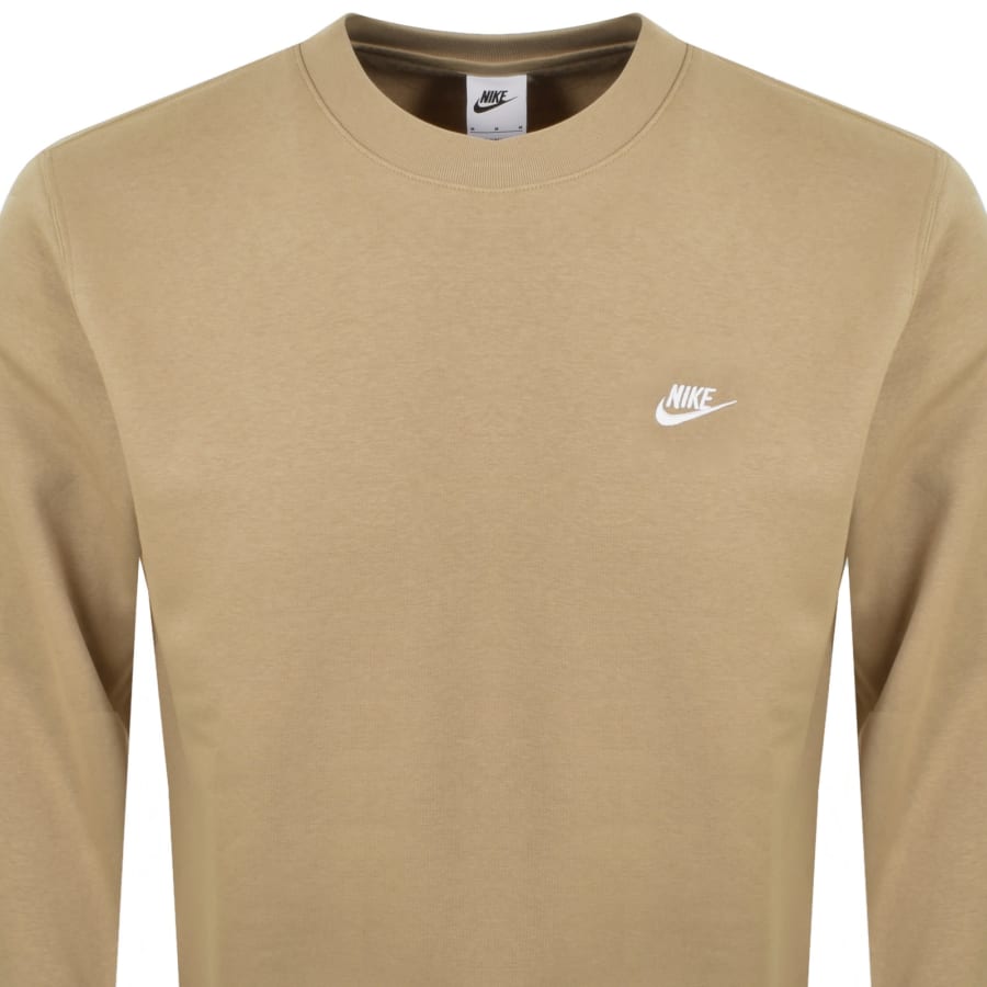 Image number 2 for Nike Crew Neck Club Sweatshirt Parachute Beige