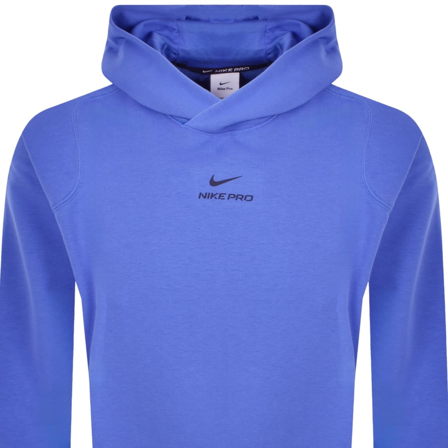 Image number 2 for Nike Pro Midlayer Hoodie Blue