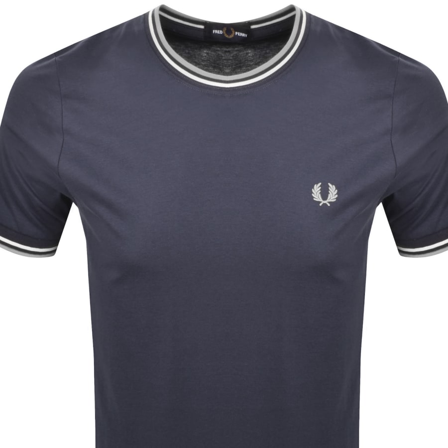 Image number 2 for Fred Perry Twin Tipped T Shirt Dark Airforce