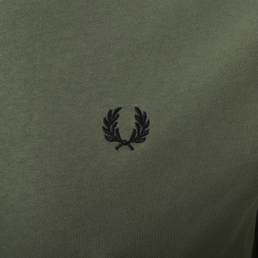Image number 3 for Fred Perry Crew Neck Sweatshirt Wreath Green