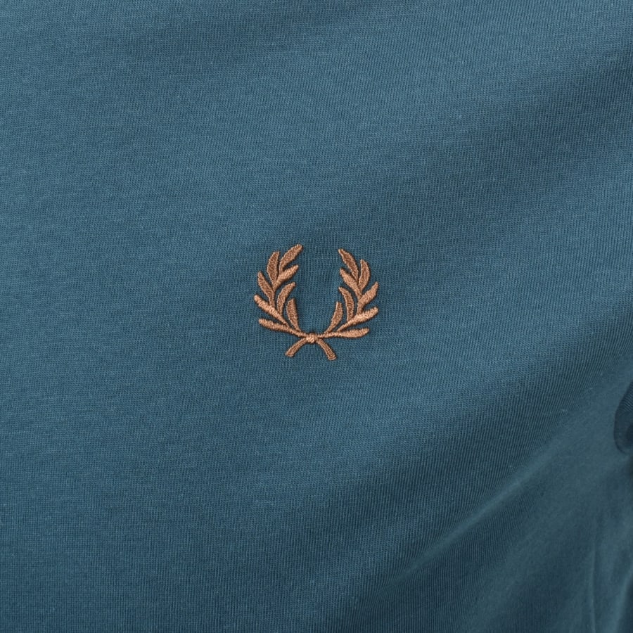 Image number 3 for Fred Perry Twin Tipped T Shirt Dark Petrol Blue