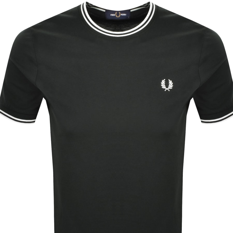 Image number 2 for Fred Perry Twin Tipped T Shirt Night Green