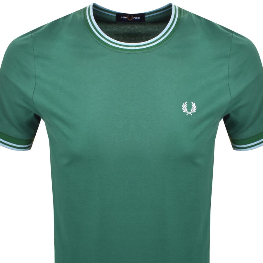 Image number 2 for Fred Perry Twin Tipped T Shirt Sport Green