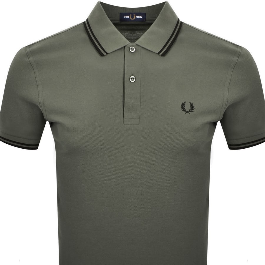 Image number 2 for Fred Perry Twin Tipped Polo T Shirt Green