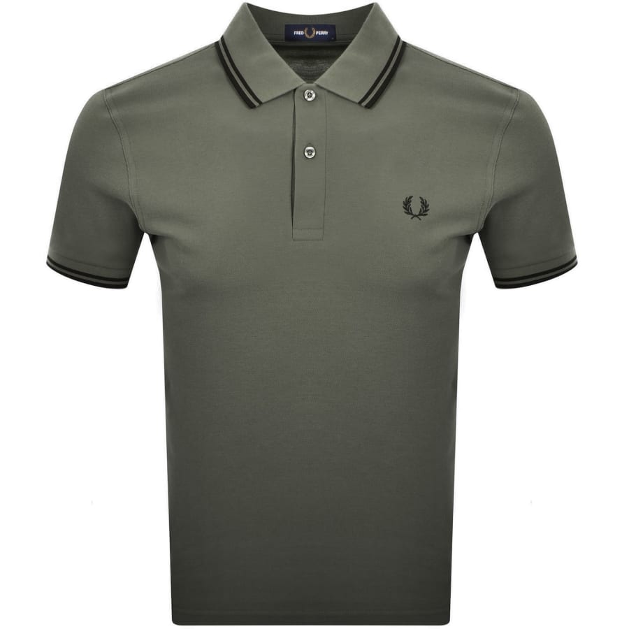 Image number 1 for Fred Perry Twin Tipped Polo T Shirt Green