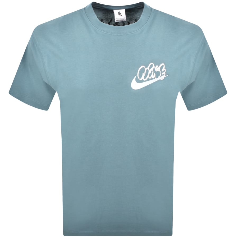 Image number 2 for Nike Solo Swoosh T Shirt Blue