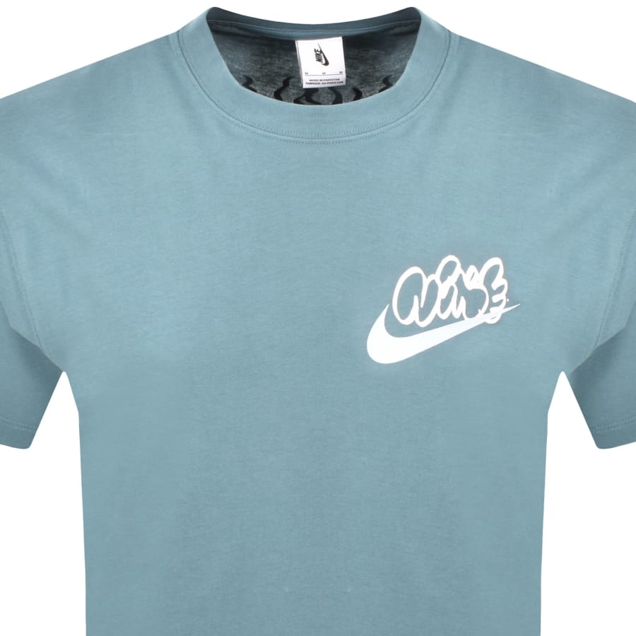 Image number 3 for Nike Solo Swoosh T Shirt Blue