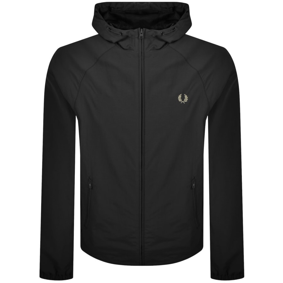 Image number 1 for Fred Perry Hooded Shell Jacket Black