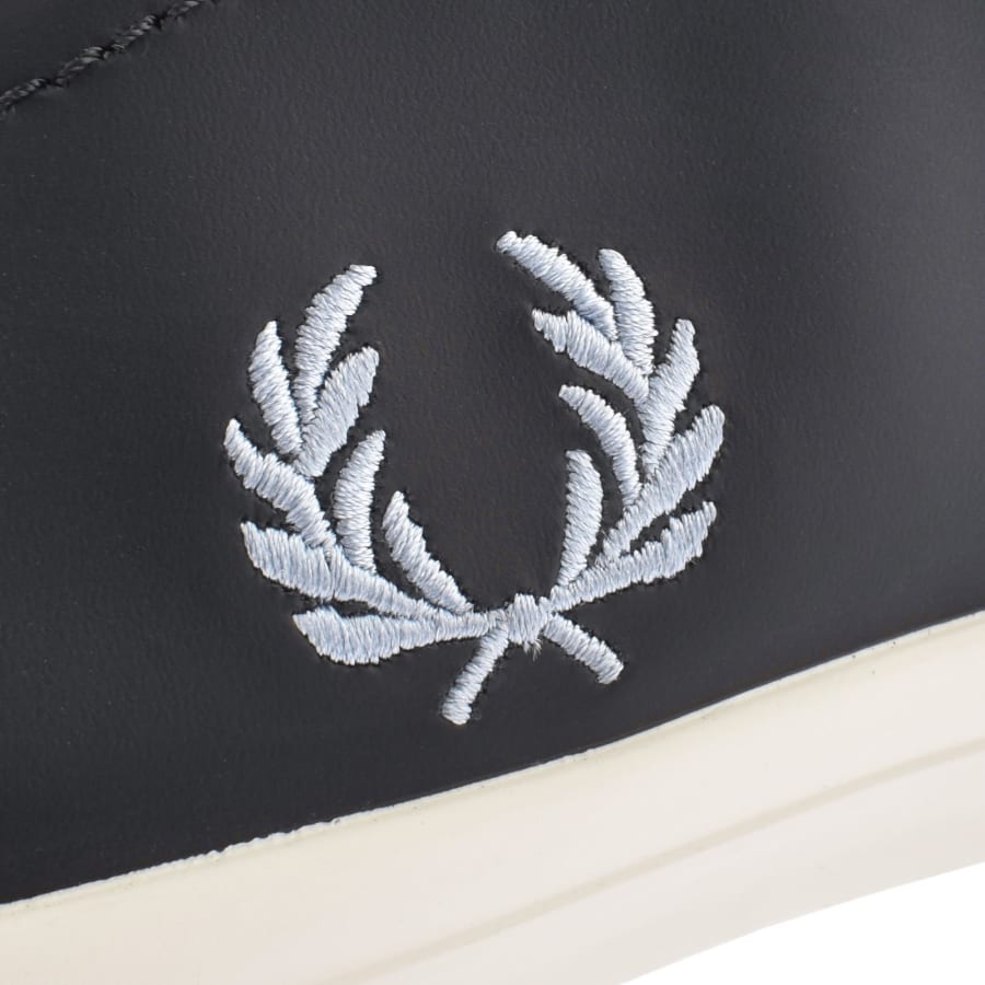 Image number 4 for Fred Perry Baseline Leather Trainers Navy