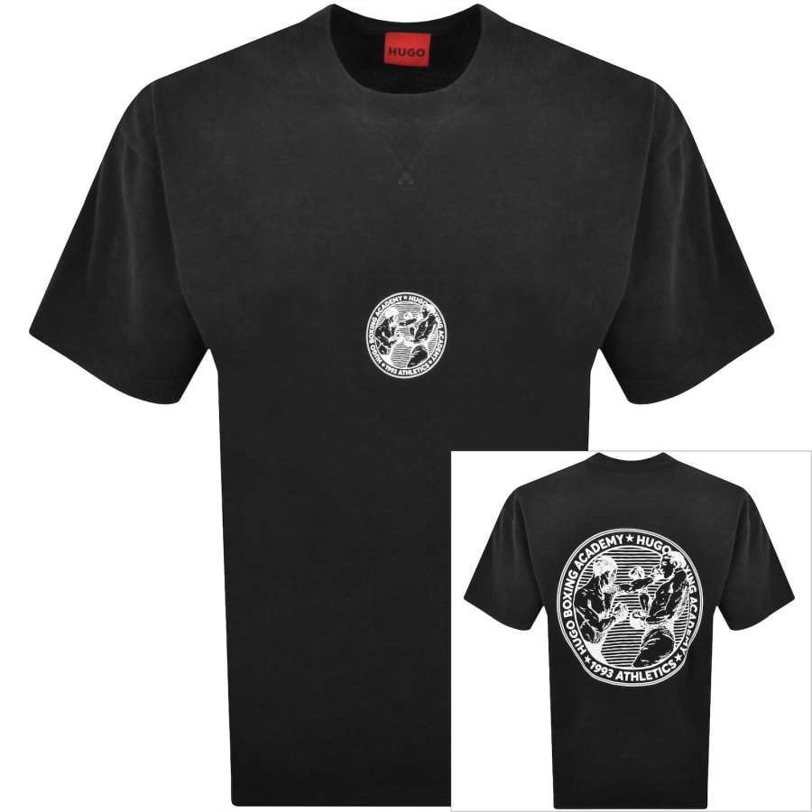 Image number 1 for HUGO Dwresto Crew Neck T Shirt Black