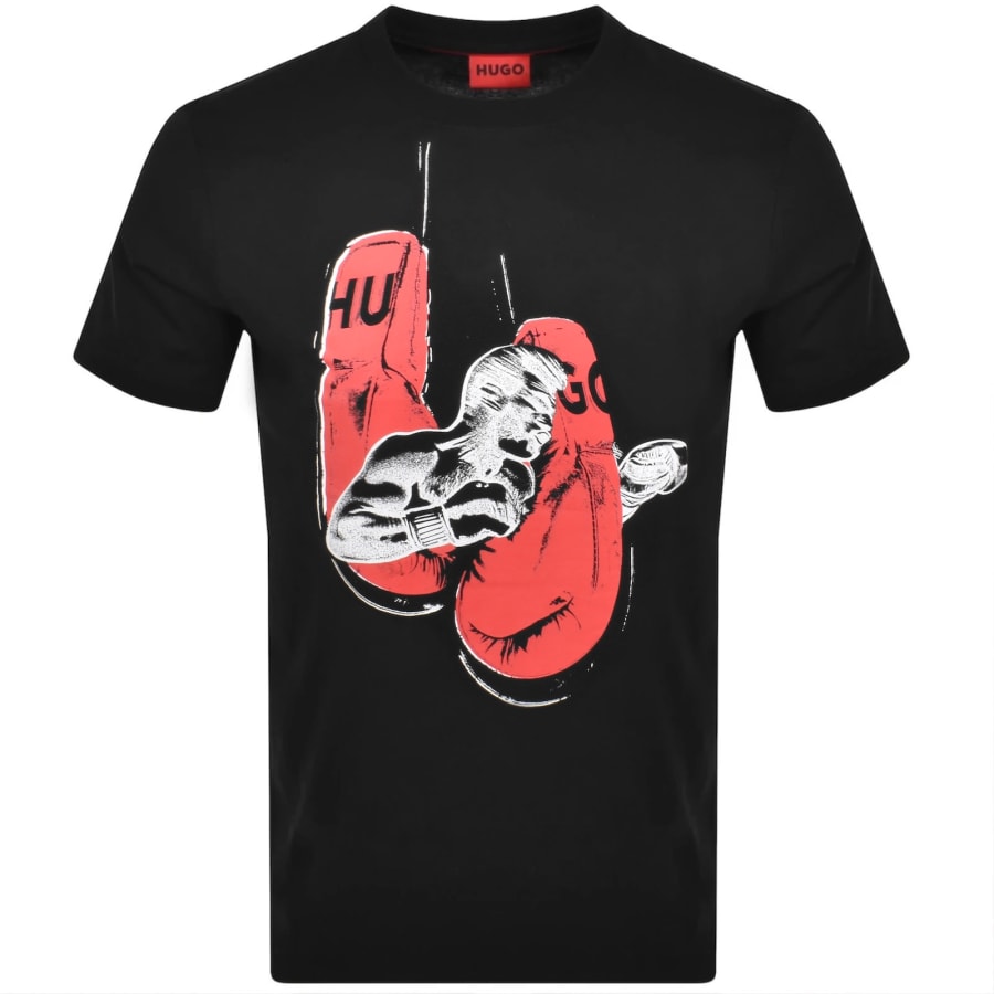 Image number 1 for HUGO Diboxer Crew Neck T Shirt Black