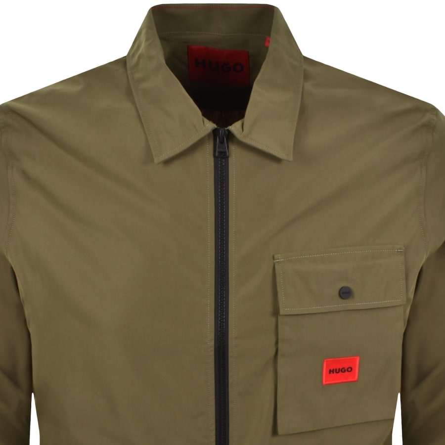 Image number 2 for HUGO Emmond Overshirt Green