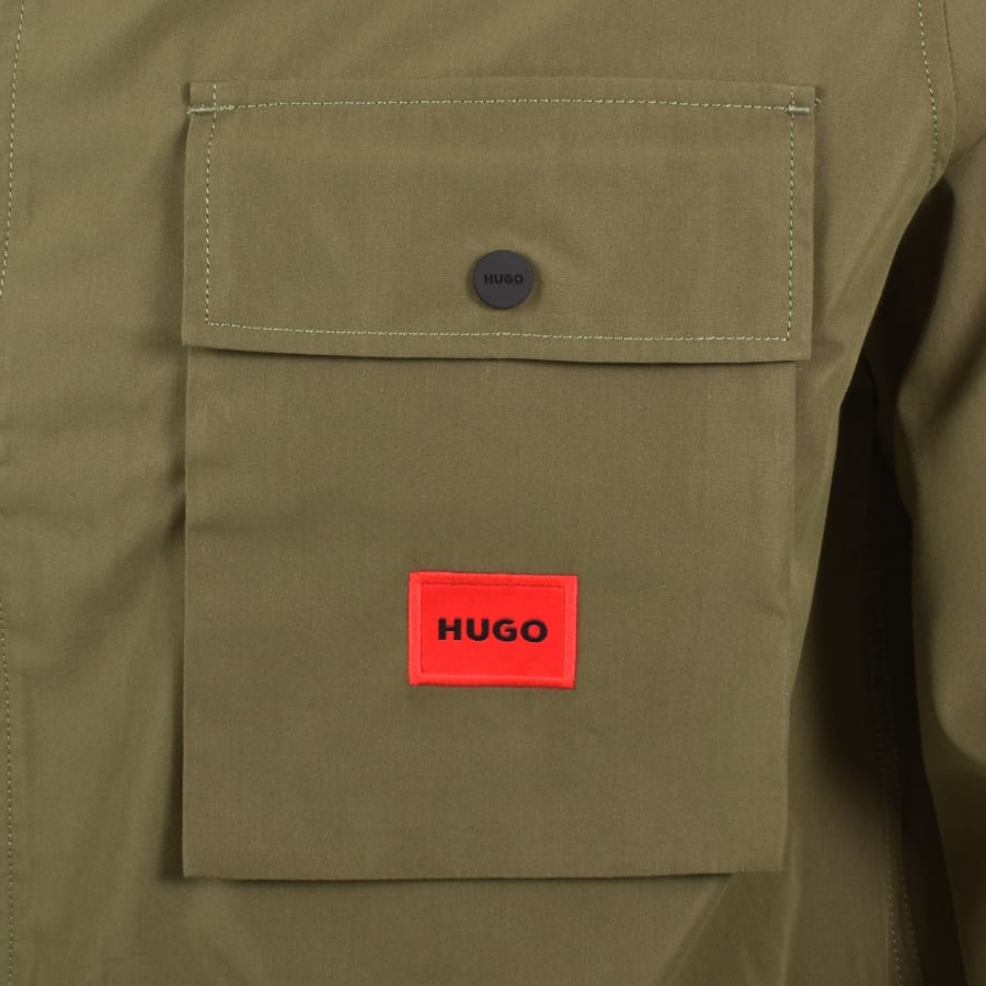 Image number 3 for HUGO Emmond Overshirt Green