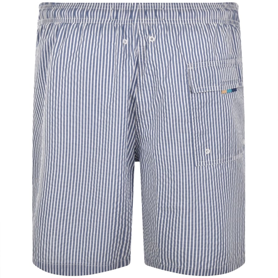 Image number 2 for Sandbanks Seersucker Swim Shorts Navy