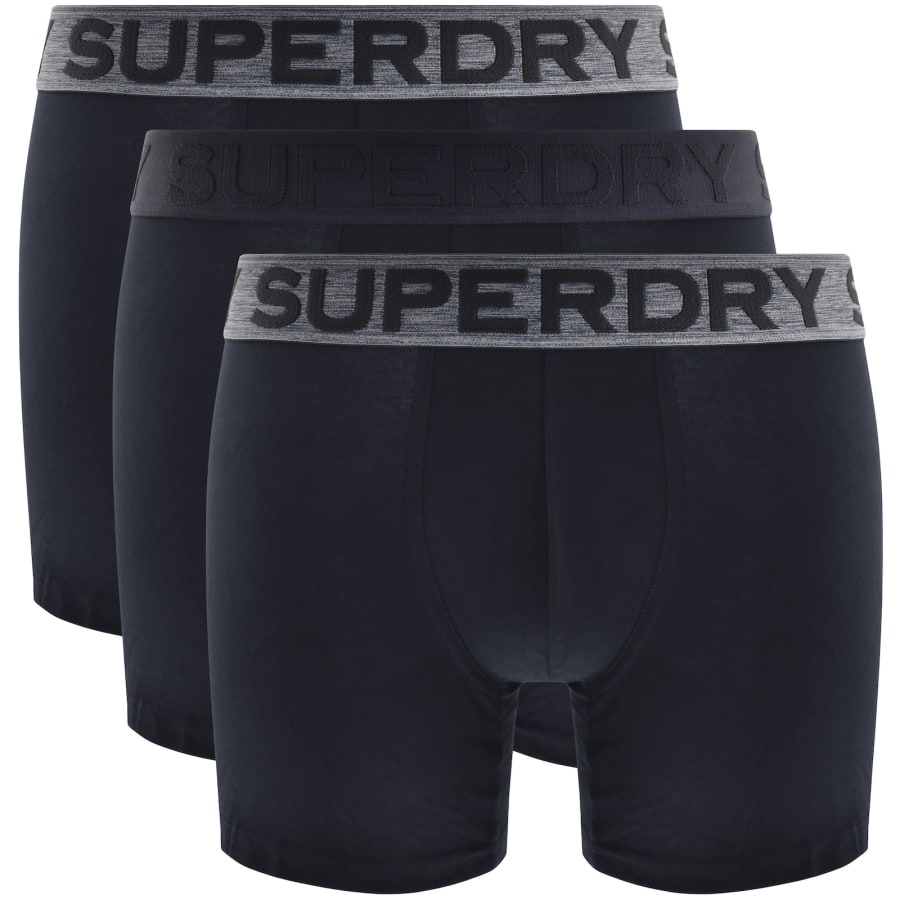 Image number 1 for Superdry 3 Pack Boxers Navy