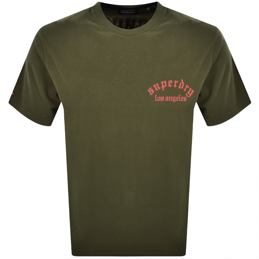 Image number 2 for Superdry Neo Trad Tattoo T Shirt Green