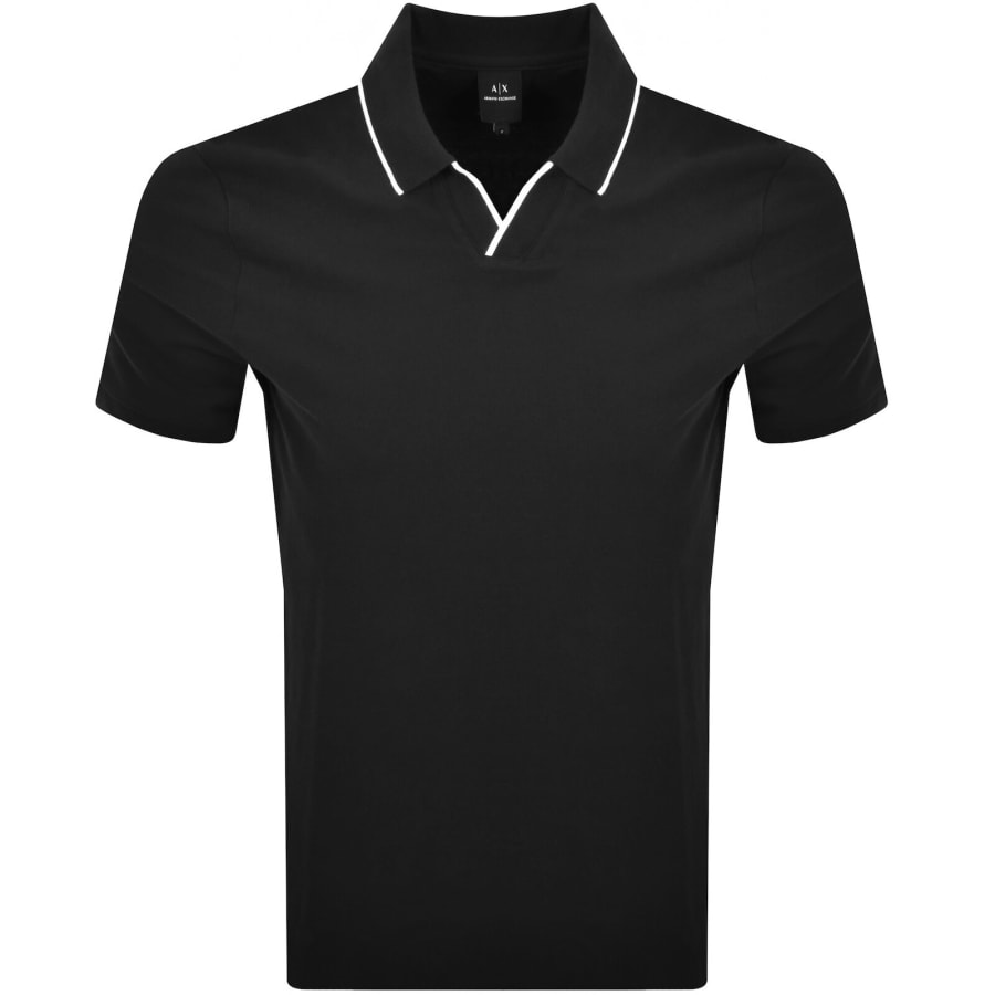 Image number 1 for Armani Exchange Polo T Shirt Black