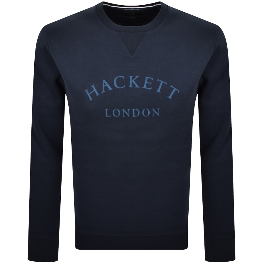 Image number 1 for Hackett Heritage Crew Neck Sweatshirt Blue