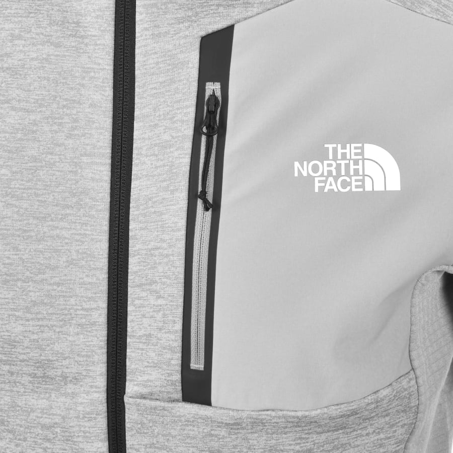 Image number 3 for The North Face Full Zip Jacket Light Grey