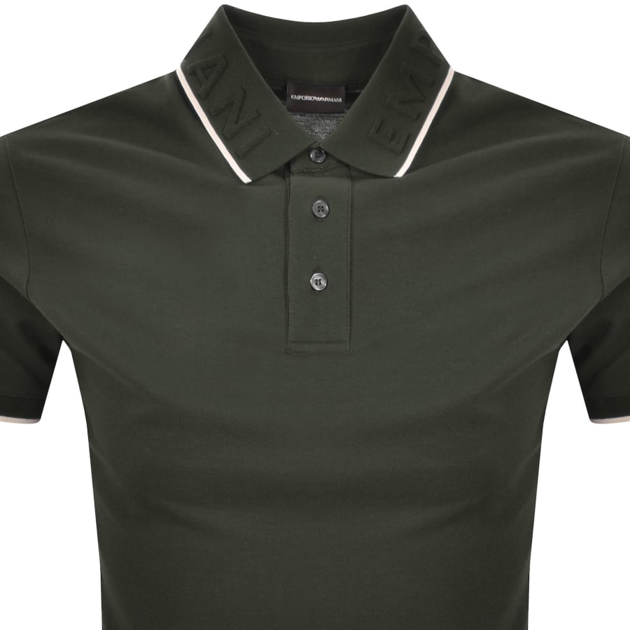 Image number 2 for Emporio Armani Logo Collar Polo Green