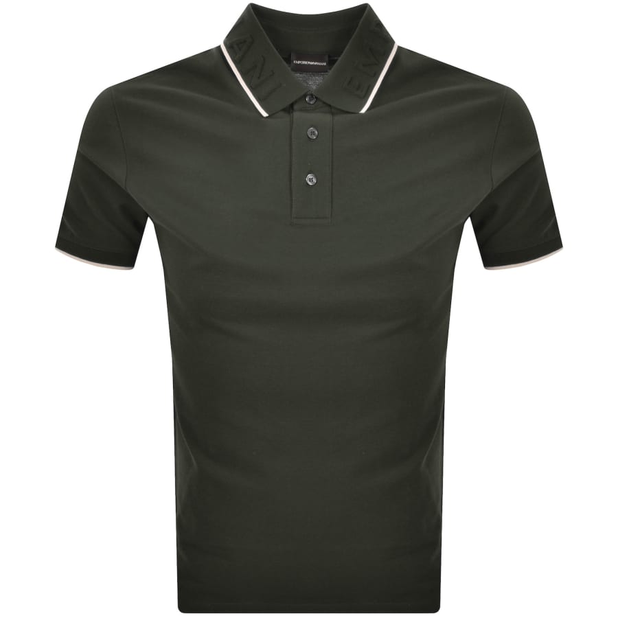 Image number 1 for Emporio Armani Logo Collar Polo Green