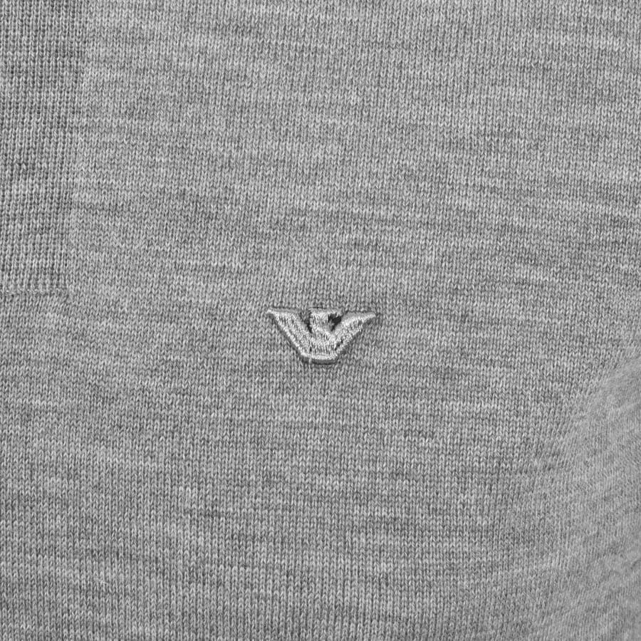 Image number 3 for Emporio Armani Quarter Zip Sweatshirt Grey