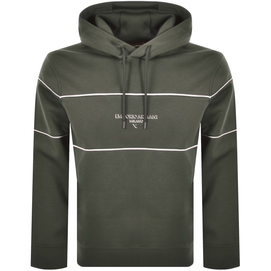 Image number 1 for Emporio Armani Logo Hoodie Green