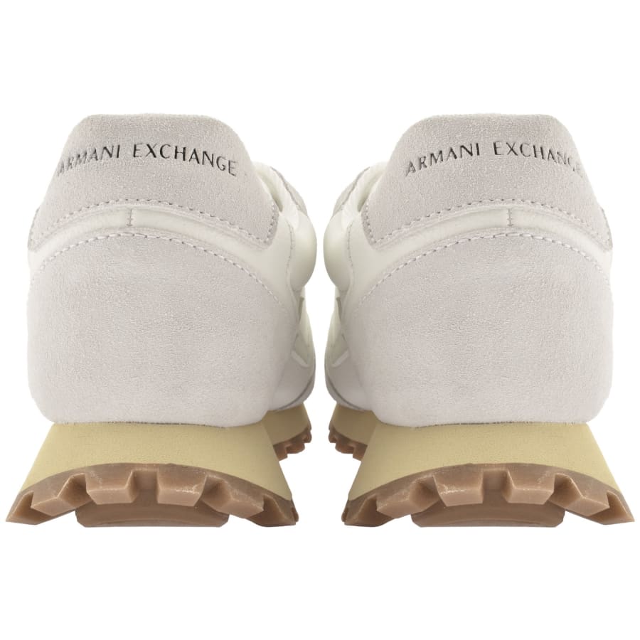 Image number 2 for Armani Exchange Logo Trainers White