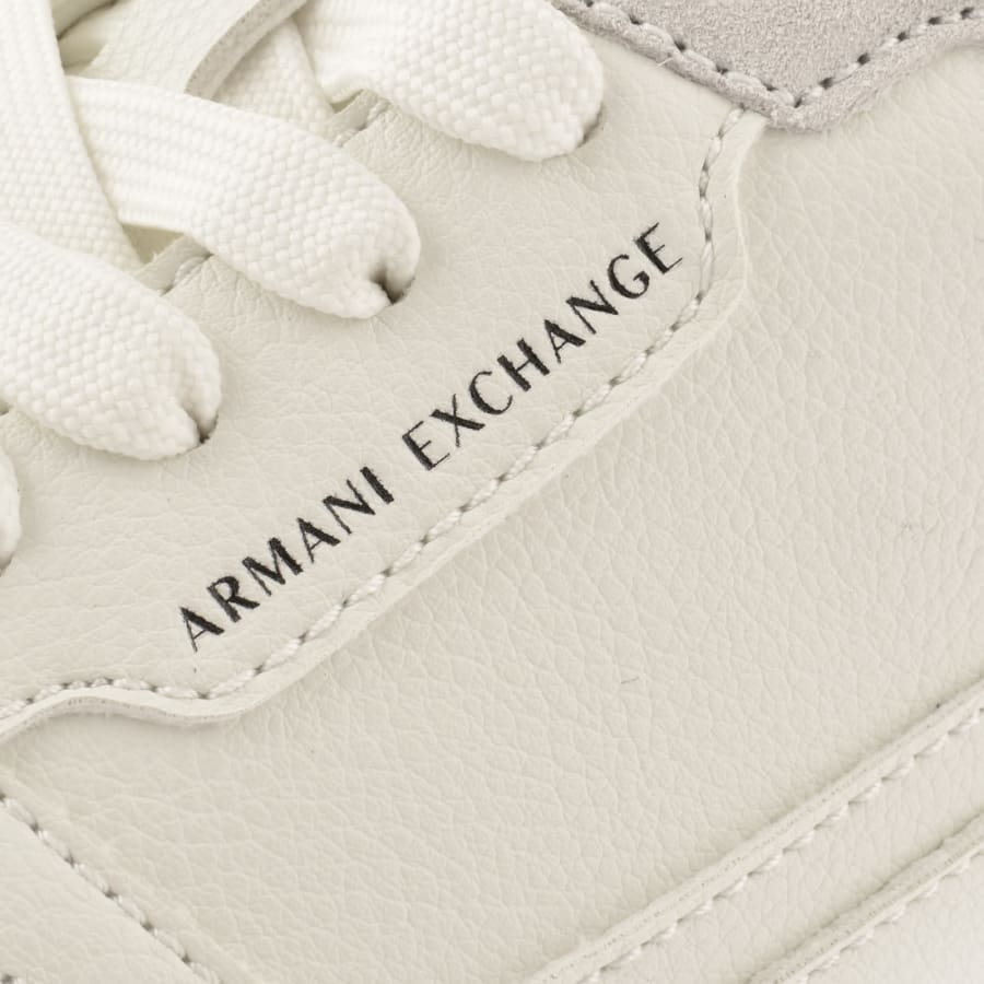 Image number 4 for Armani Exchange Logo Trainers White