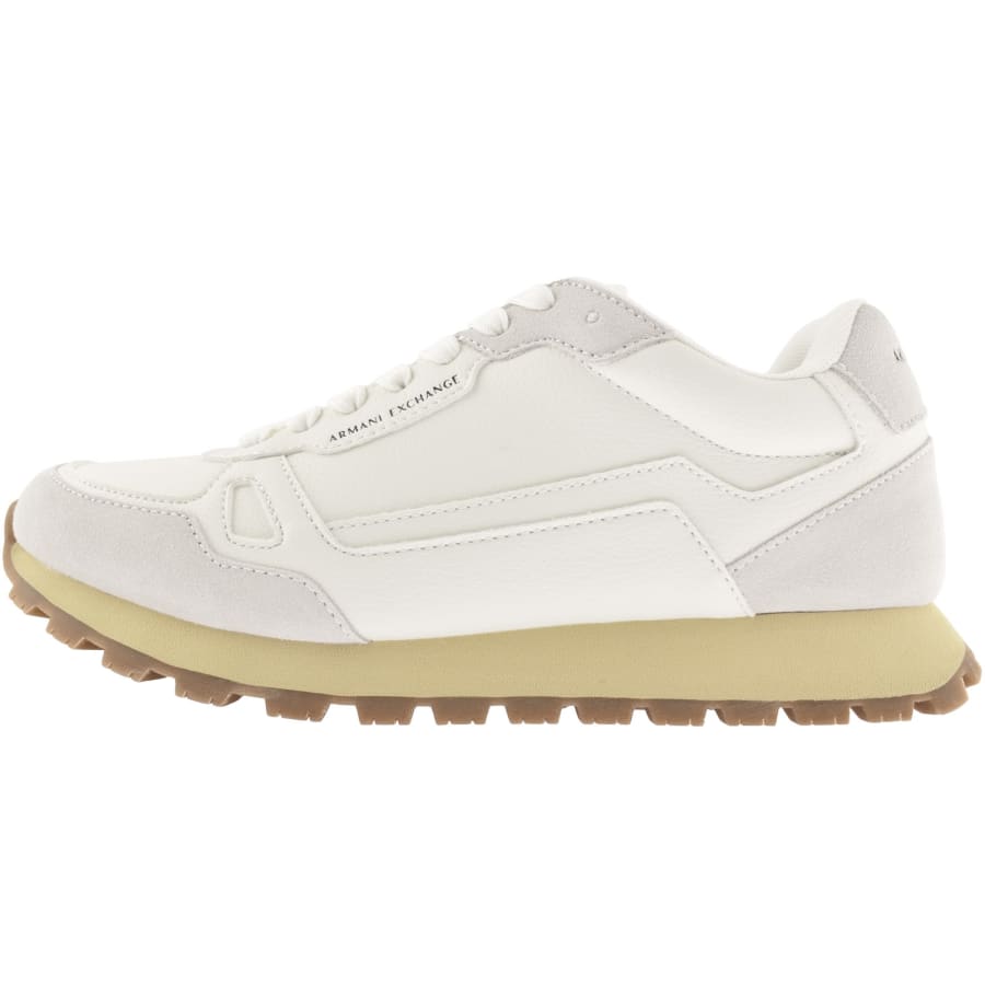 Image number 1 for Armani Exchange Logo Trainers White