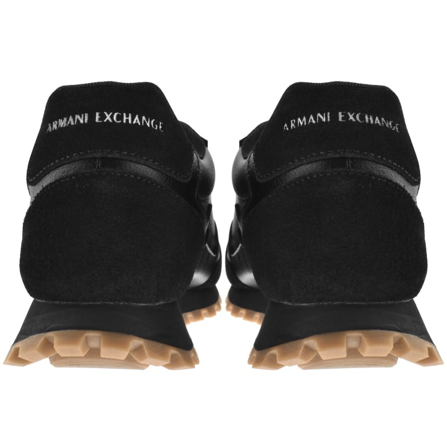 Image number 2 for Armani Exchange Logo Trainers Black