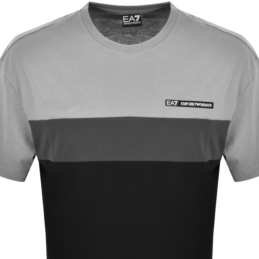 Image number 2 for EA7 Emporio Armani T Shirt Black and Grey