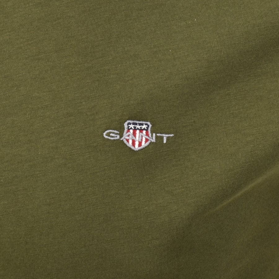 Image number 3 for Gant Original Regular Shield T Shirt Green