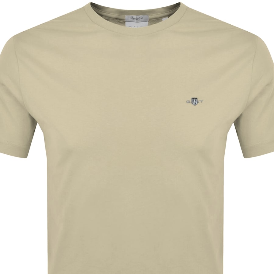 Image number 2 for Gant Original Regular Shield T Shirt Beige