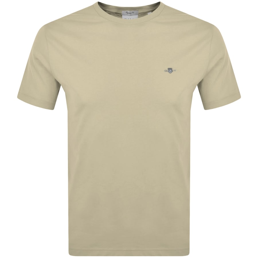 Image number 1 for Gant Original Regular Shield T Shirt Beige