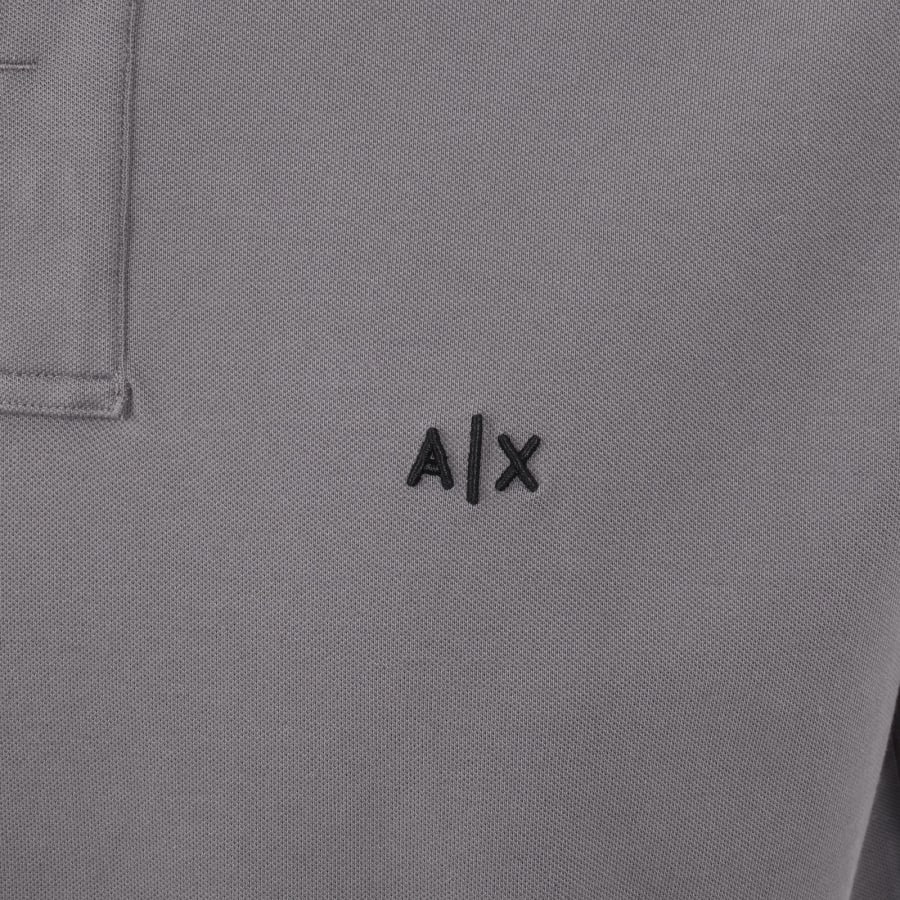 Image number 3 for Armani Exchange Polo T Shirt Dark Gull Grey