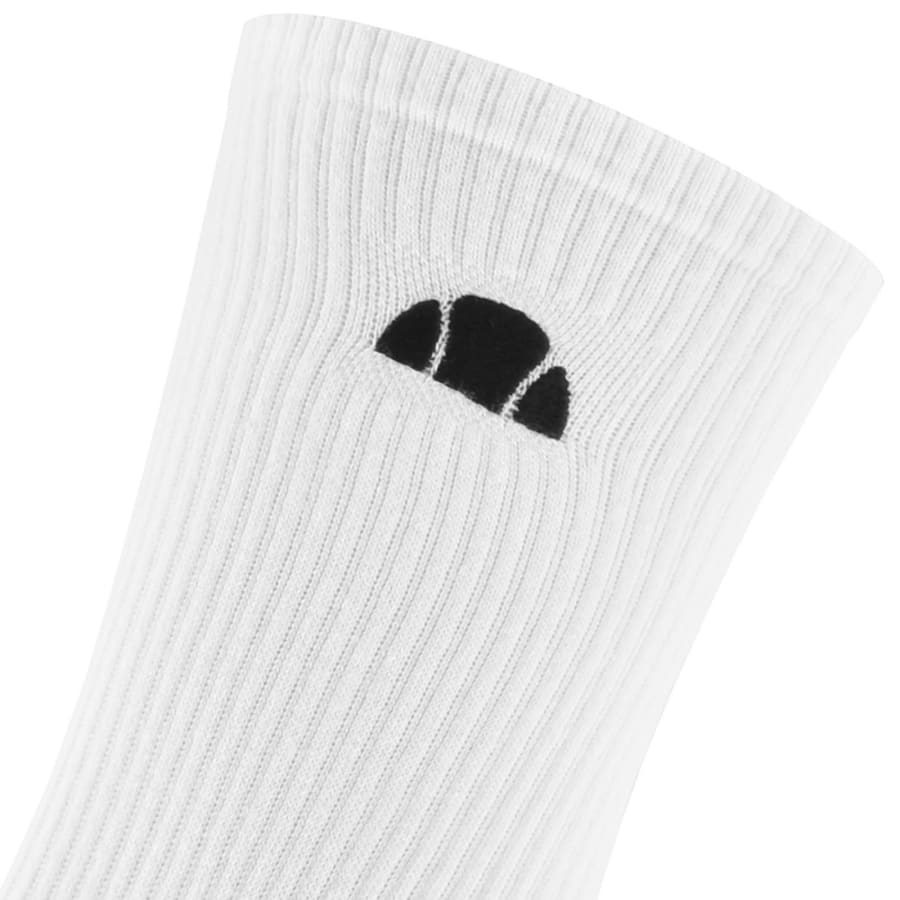 Image number 3 for Ellesse Alacre 3 Pack Crew Socks White