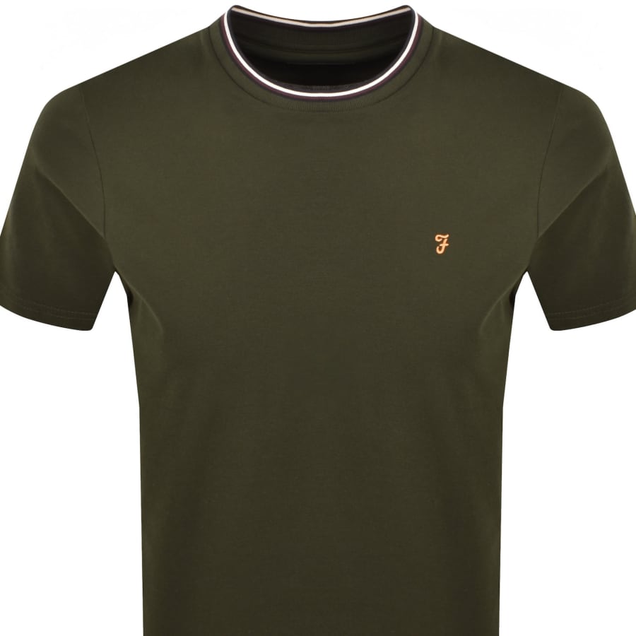 Image number 2 for Farah Elton T Shirt Green