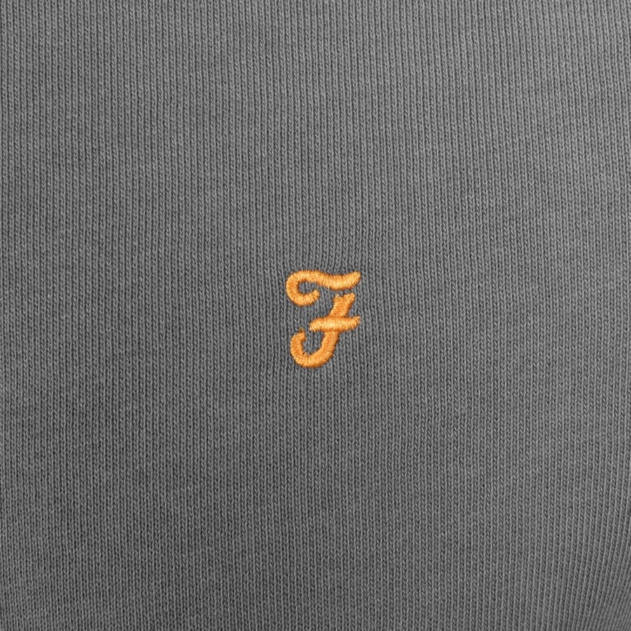 Image number 3 for Farah Jim Quarter Zip Sweatshirt Grey