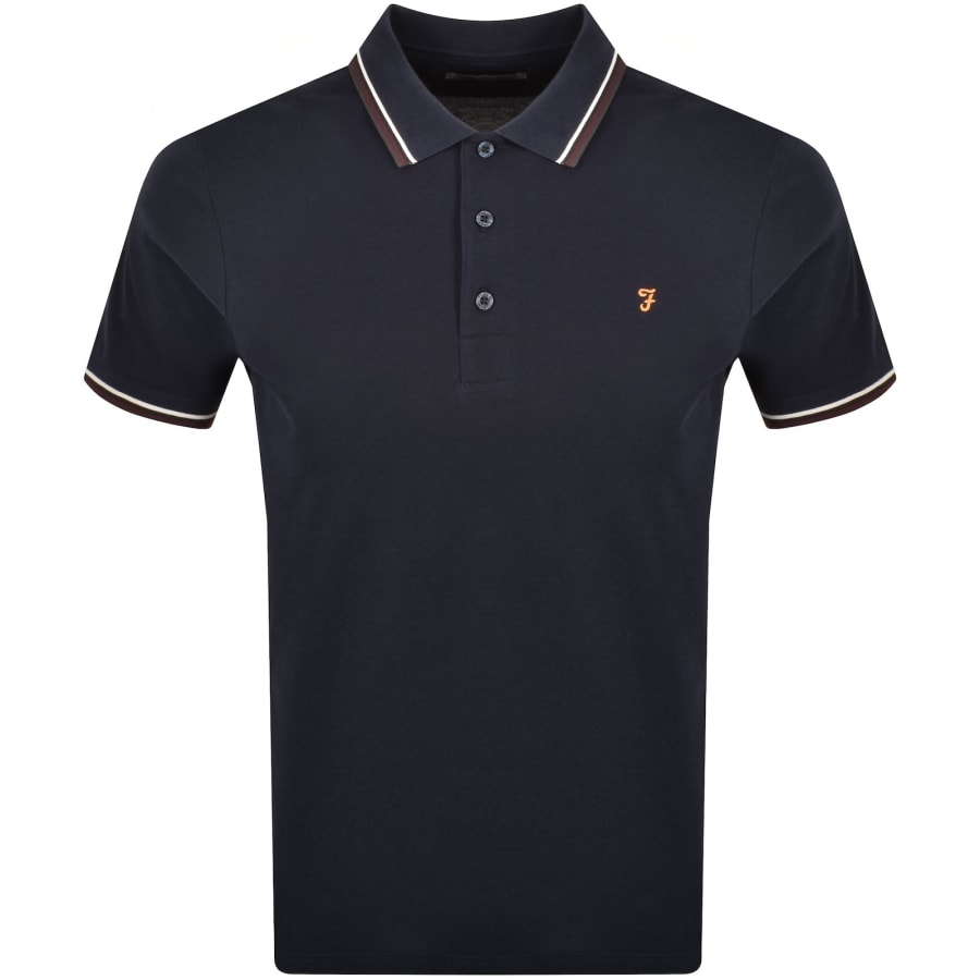 Image number 1 for Farah Elton Polo T Shirt Navy