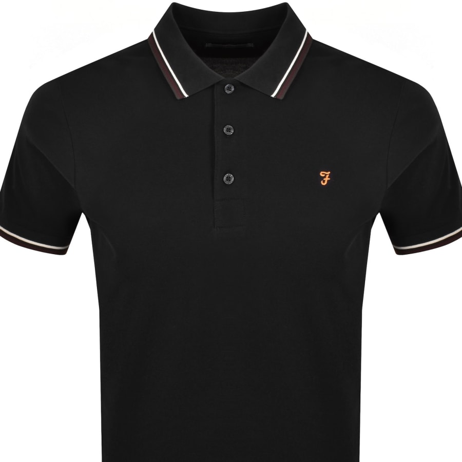 Image number 2 for Farah Elton Polo T Shirt Black