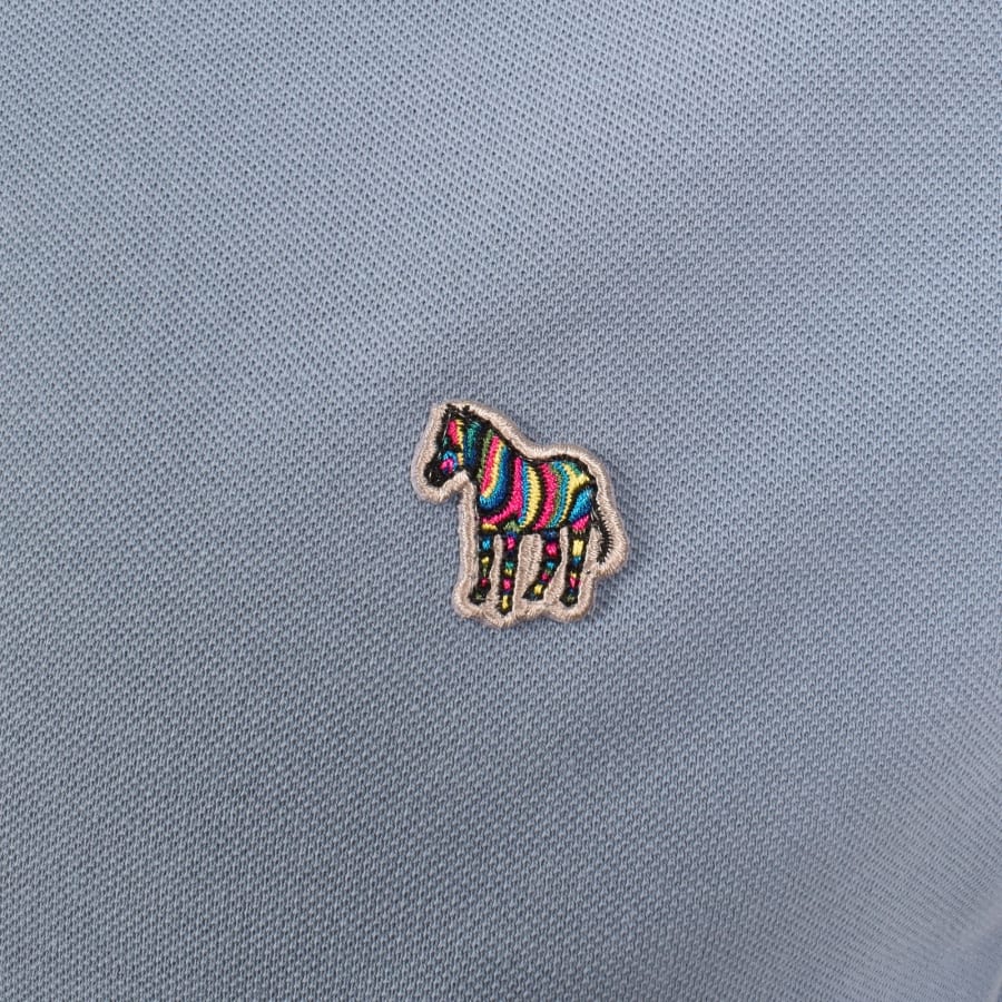 Image number 3 for Paul Smith Zebra Logo Badge Polo T Shirt Blue