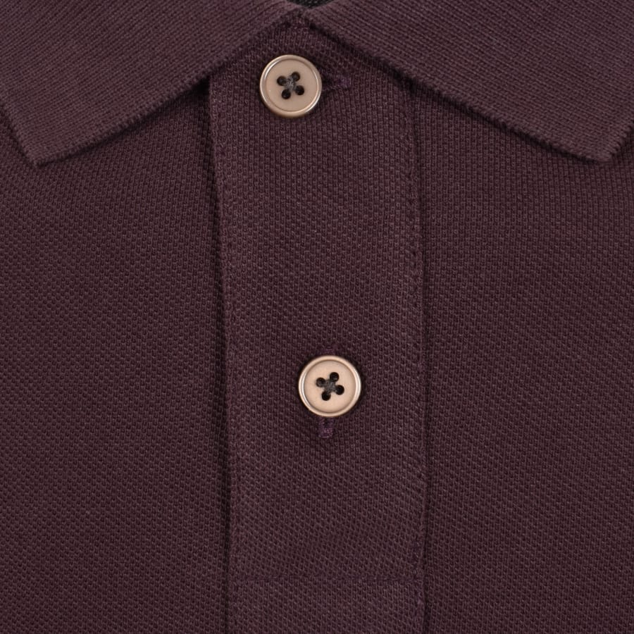 Image number 4 for Paul Smith Zebra Logo Badge Polo T Shirt Burgundy